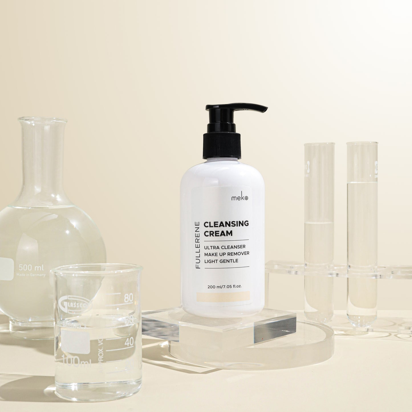คลีนซิ่ง ครีม Cleansing Cream ครีมทำความสะอาดผิวหน้า ที่เมโกะ คลินิก Meko Clinic ขวดปั้ม 200 ml.